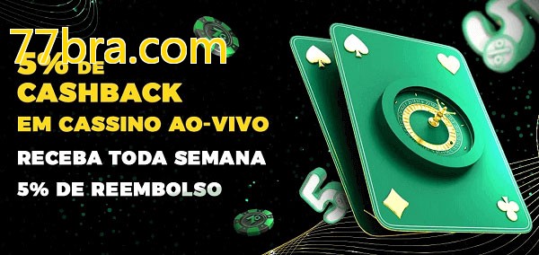 Promoções do cassino ao Vivo 77bra.com